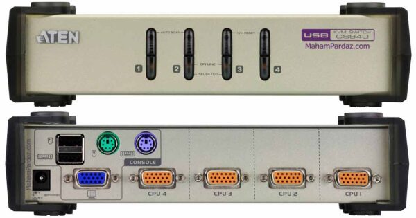 4-Port PS/2-USB VGA KVM Switch - ARA SYSTEM